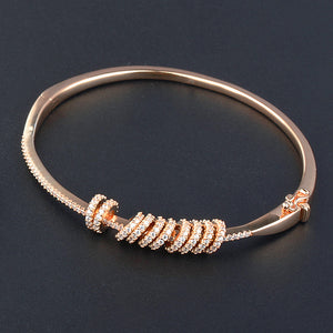 925 Silver 5A Full Diamond Gold Plated Bracelet