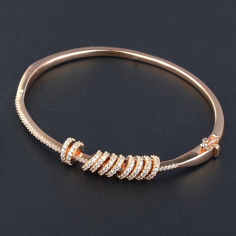 925 Silver 5A Full Diamond Gold Plated Bracelet