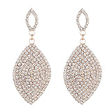 Horse Eye Rhinestone Claw Chain Earrings