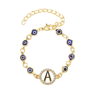 Blue Eyes Alloy Adjustable Bracelet