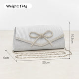 European And American Exquisite Full Diamond Bow Handbag