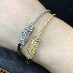 925 Silver 5A Full Diamond Gold Plated Bracelet