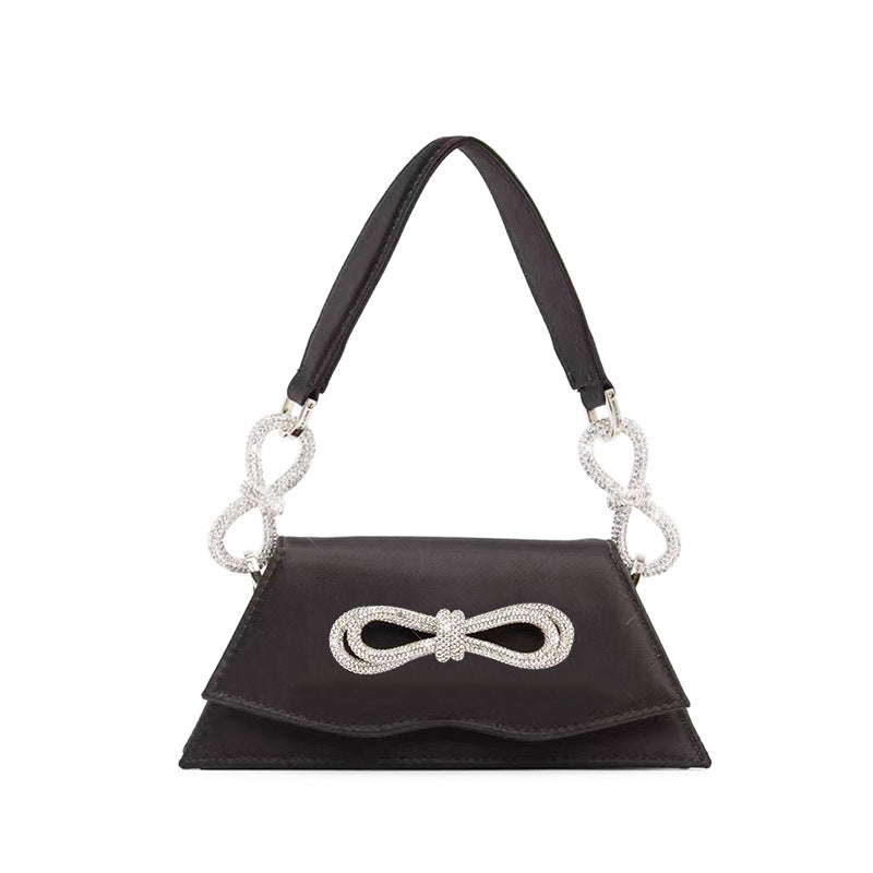 Diamond Bow Carrying Women's Underarm Shoulder Bag