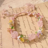 Crystal Early Spring Garland Bracelet Fashion Handmade