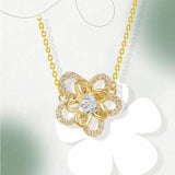 S925 Silver Necklace Sunflower Necklace