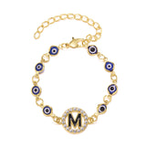 Blue Eyes Alloy Adjustable Bracelet