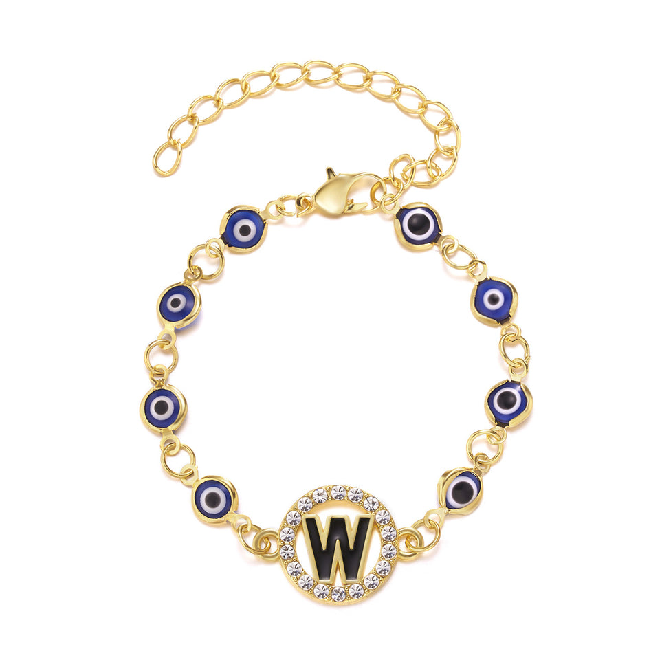 Blue Eyes Alloy Adjustable Bracelet