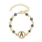 Blue Eyes Alloy Adjustable Bracelet