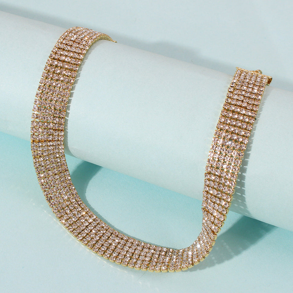 Necklace Necklace Trendy Girl Full Rhinestone Necklace Alloy Necklace