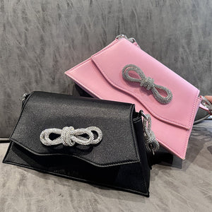 Diamond Bow Carrying Women's Underarm Shoulder Bag