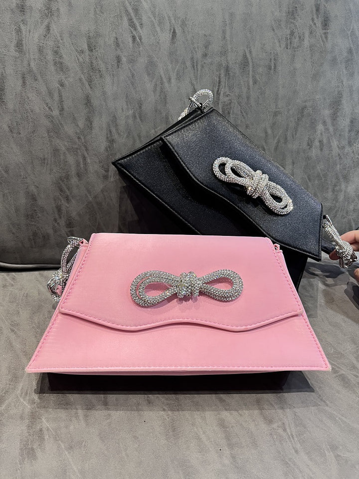 Diamond Bow Carrying Women's Underarm Shoulder Bag