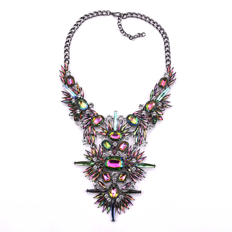 Exaggerated Necklace Short Alloy Diamond Necklace