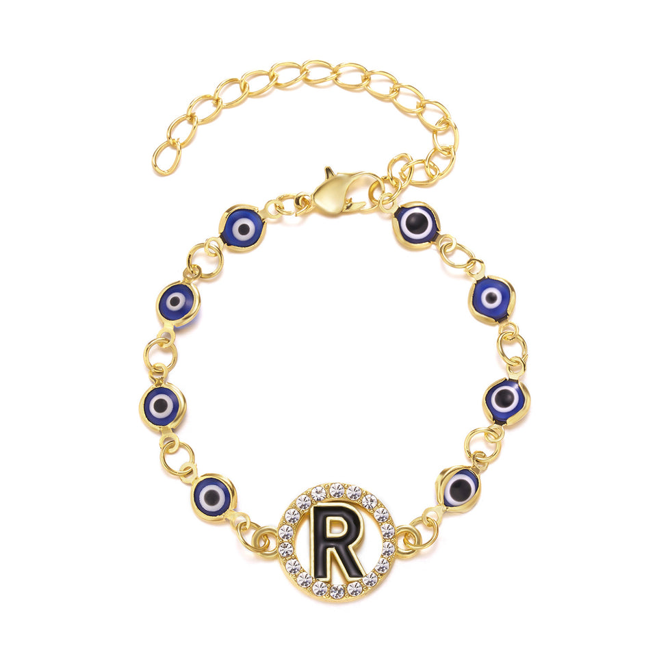 Blue Eyes Alloy Adjustable Bracelet