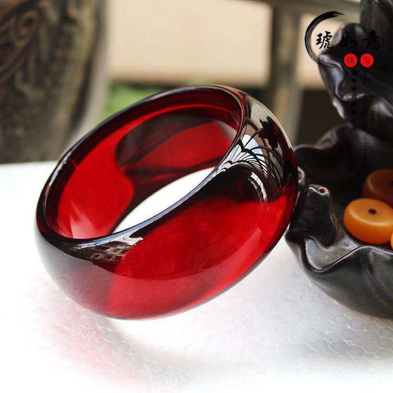 Baltic Blood Amber Bracelet Widen And Thicken
