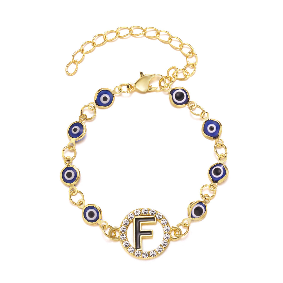 Blue Eyes Alloy Adjustable Bracelet