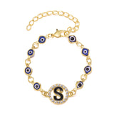 Blue Eyes Alloy Adjustable Bracelet