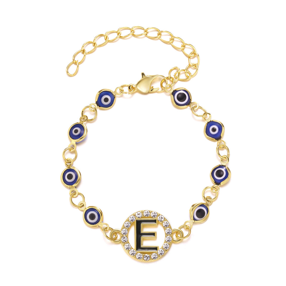 Blue Eyes Alloy Adjustable Bracelet