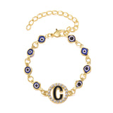 Blue Eyes Alloy Adjustable Bracelet