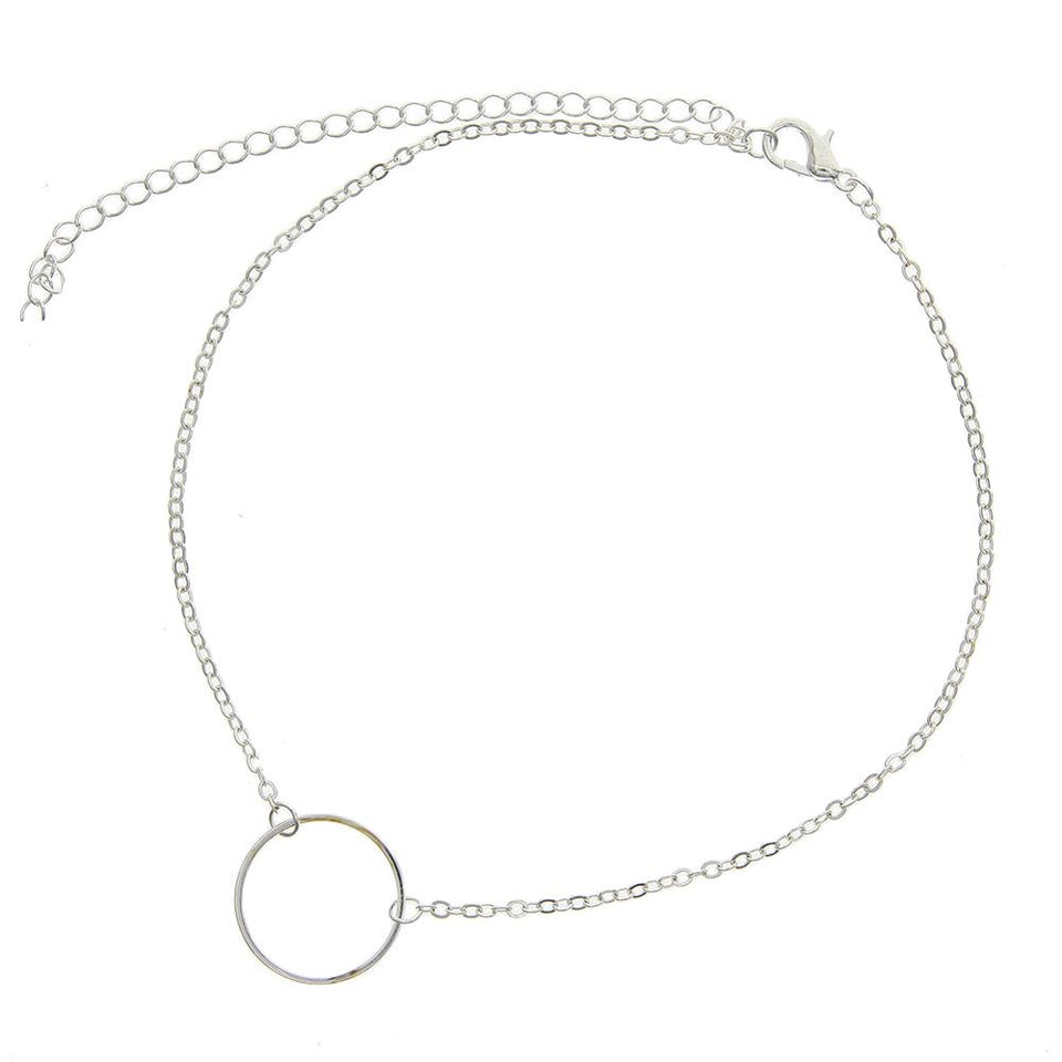 Alloy Ring Necklace Necklace