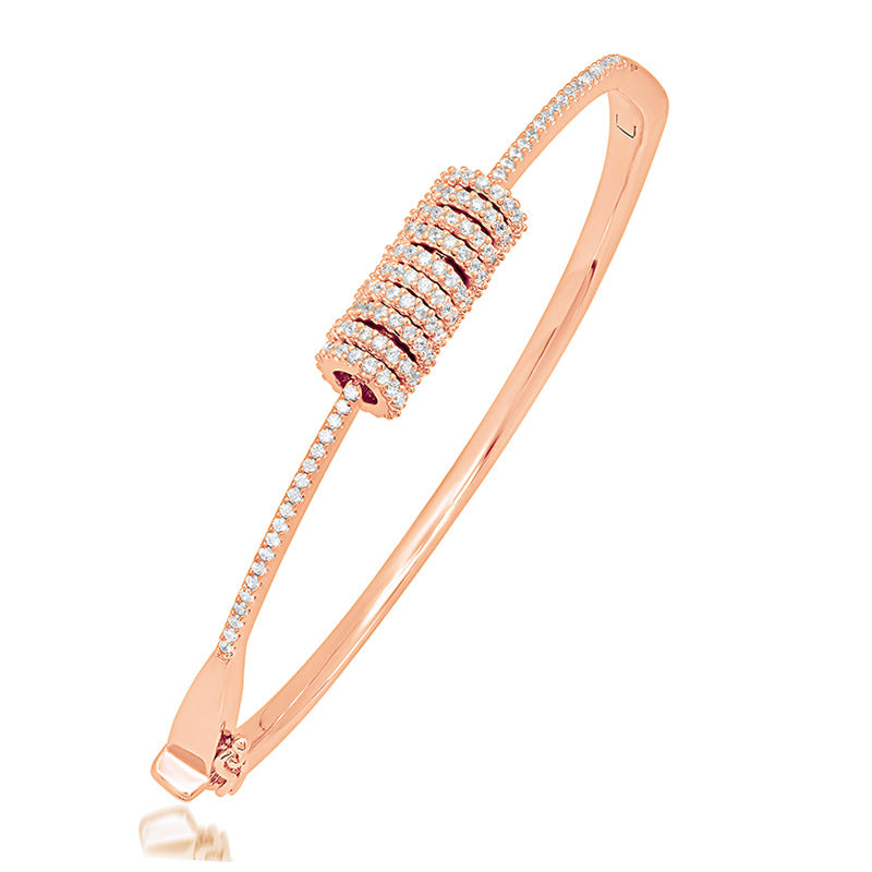 925 Silver 5A Full Diamond Gold Plated Bracelet