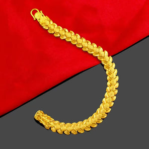Domineering Dragon Placer Gold Bracelet Men's Paperback Buckle