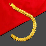Domineering Dragon Placer Gold Bracelet Men's Paperback Buckle